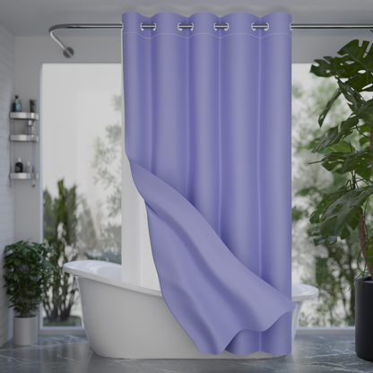 Water Resistant Full Length Bathroom Curtains Shower (Lilac)