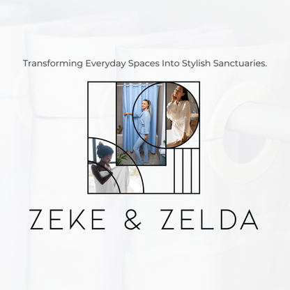 Water Resistant Full Length Bathroom Curtains Shower (Blue)